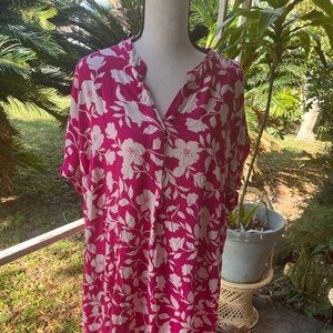 Pink & White Knee Length Dress